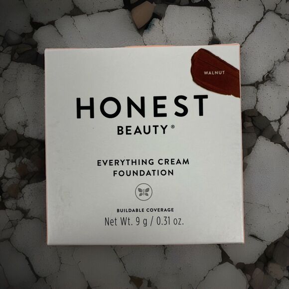 Honest Beauty Everything Cream Foundation 0.31 oz Walnut Buildable Blendable - Picture 1 of 7